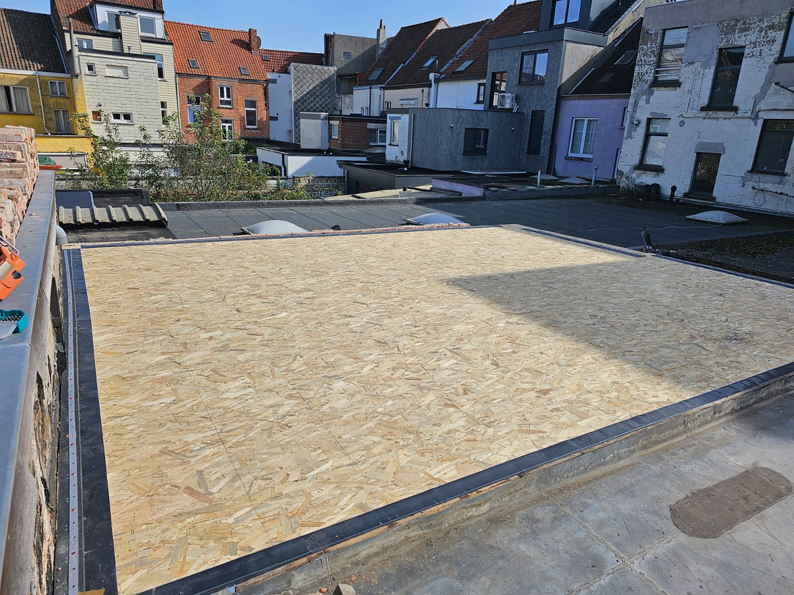 Maken nieuwe kader plaatsen osb platen